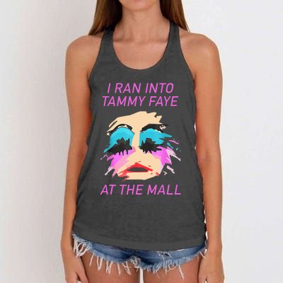 I Ran Into Tammy Faye Bakker At The Mall Women's Knotted Racerback Tank