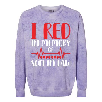 I Red In Memory Of Son In Law T S Colorblast Crewneck Sweatshirt