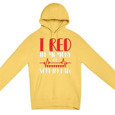 I Red In Memory Of Son In Law T S Premium Pullover Hoodie