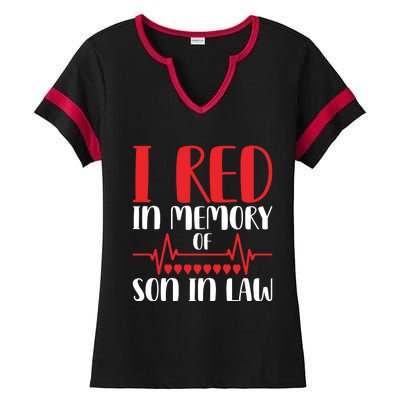 I Red In Memory Of Son In Law T S Ladies Halftime Notch Neck Tee