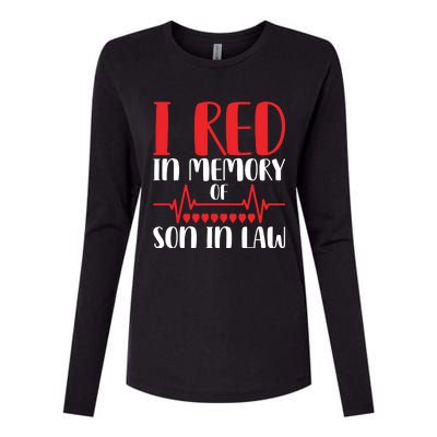 I Red In Memory Of Son In Law T S Womens Cotton Relaxed Long Sleeve T-Shirt