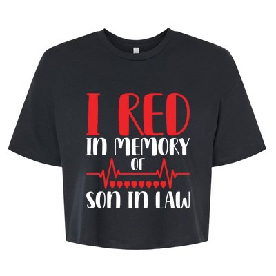 I Red In Memory Of Son In Law T S Bella+Canvas Jersey Crop Tee