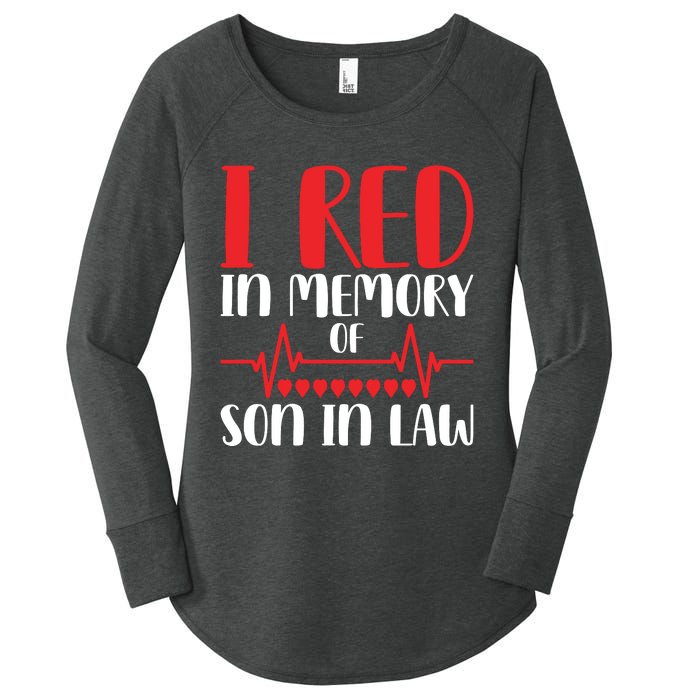 I Red In Memory Of Son In Law T S Women's Perfect Tri Tunic Long Sleeve Shirt