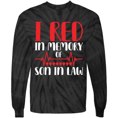 I Red In Memory Of Son In Law T S Tie-Dye Long Sleeve Shirt