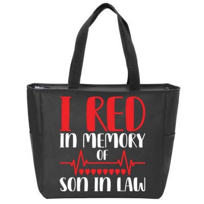 I Red In Memory Of Son In Law T S Zip Tote Bag