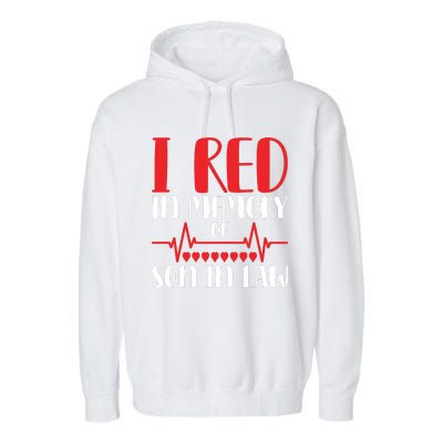 I Red In Memory Of Son In Law T S Garment-Dyed Fleece Hoodie