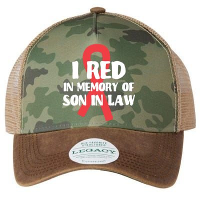 I Red In Memory Of Son In Law T S Legacy Tie Dye Trucker Hat