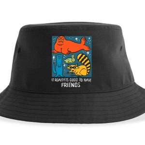 I Really Is Good To Have Friends Rocket & Friends Rocket Lylla Floor Sustainable Bucket Hat