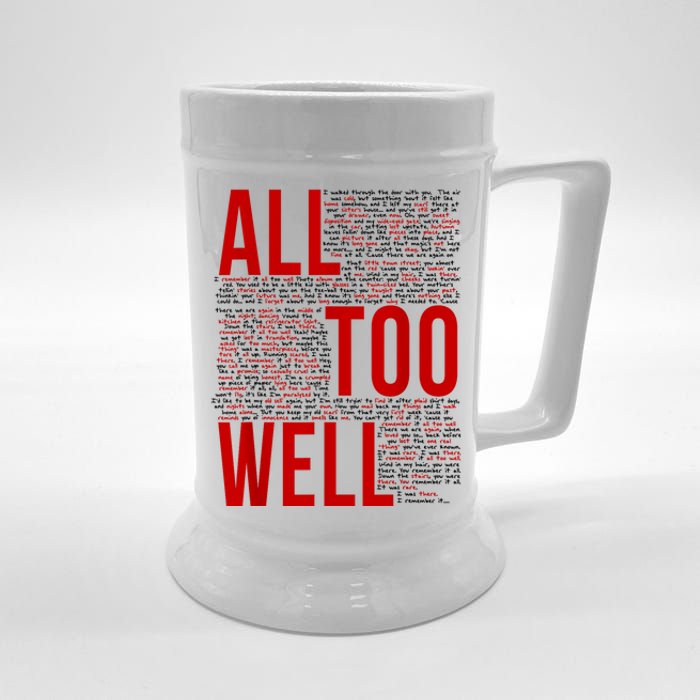 I Remember It All Too Well Beer Stein