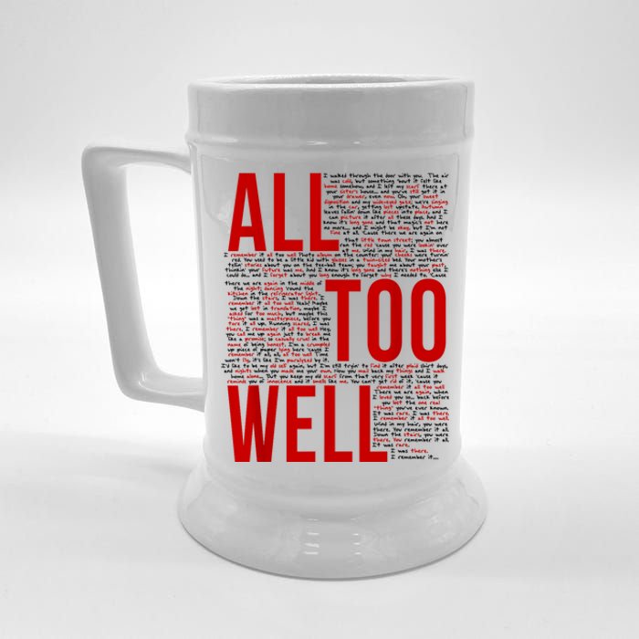 I Remember It All Too Well Beer Stein