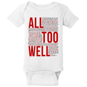 I Remember It All Too Well Baby Bodysuit