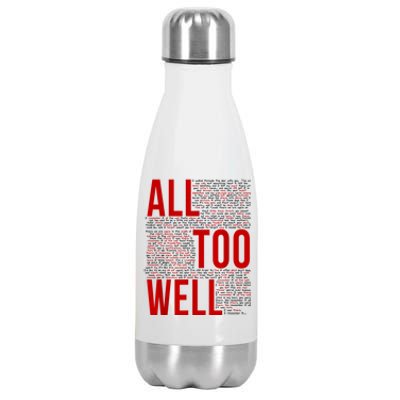 I Remember It All Too Well Stainless Steel Insulated Water Bottle