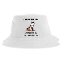 Im Retired I Dont Have To I Dont Want To Horse Sustainable Bucket Hat