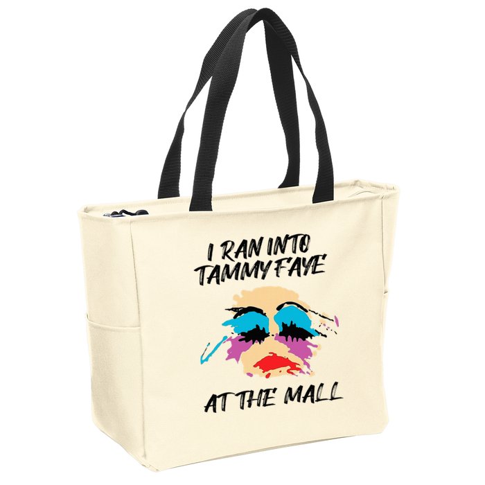 I Ran Into Tammy Faye Bakker At The Mall Zip Tote Bag