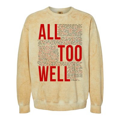 I Remember It All Too Well  Colorblast Crewneck Sweatshirt