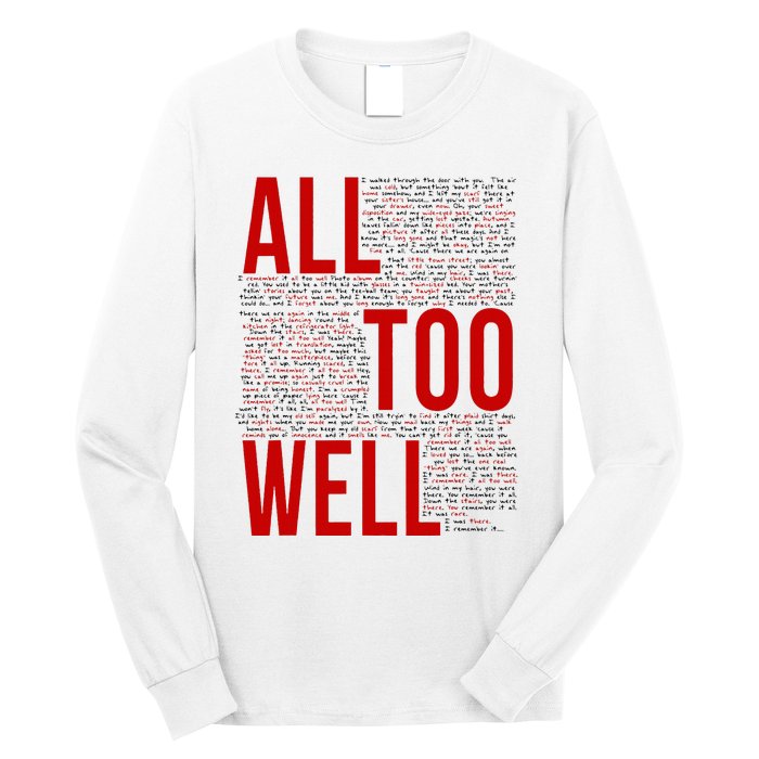 I Remember It All Too Well  Long Sleeve Shirt