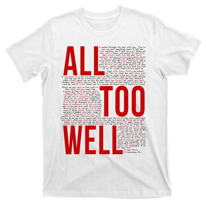 I Remember It All Too Well  T-Shirt