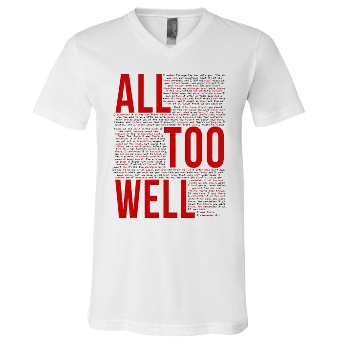 I Remember It All Too Well  V-Neck T-Shirt