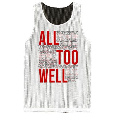 I Remember It All Too Well  Mesh Reversible Basketball Jersey Tank