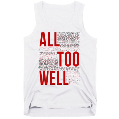 I Remember It All Too Well  Tank Top