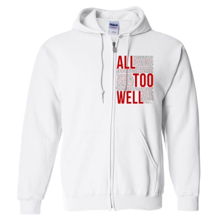 I Remember It All Too Well  Full Zip Hoodie