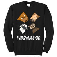 It Really Is Good To Have Friends Yeah Lylla Rocket Floor Teefs Sweatshirt