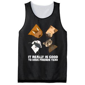 It Really Is Good To Have Friends Yeah Lylla Rocket Floor Teefs Mesh Reversible Basketball Jersey Tank