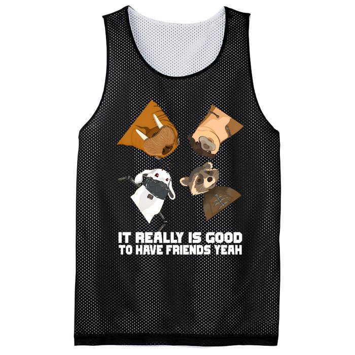 It Really Is Good To Have Friends Yeah Lylla Rocket Floor Teefs Mesh Reversible Basketball Jersey Tank