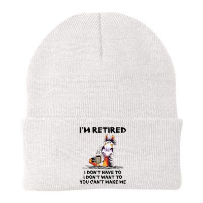 I'm Retired I Don't Have To I Don't Want To Horse Beanie
