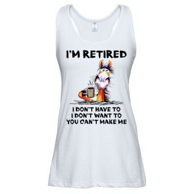 I'm Retired I Don't Have To I Don't Want To Horse Ladies Essential Flowy Tank