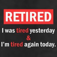 I'm Retired I Was Tired Yesterday And I'm Tired Again Today Crop Fleece Hoodie
