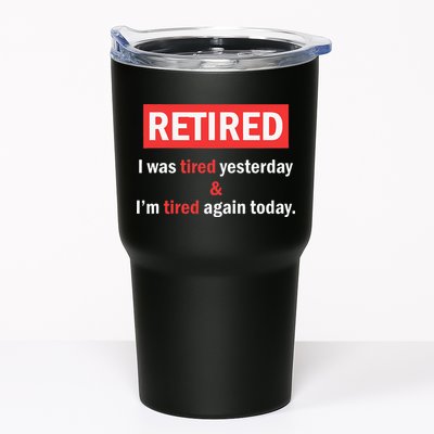 I'm Retired I Was Tired Yesterday And I'm Tired Again Today Tumbler