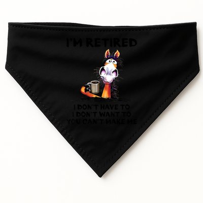 Im Retired I Dont Have To I Dont Want To Horse USA-Made Doggie Bandana