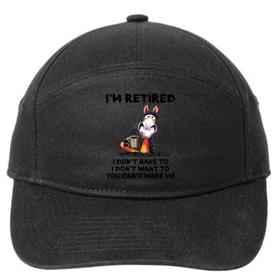 Im Retired I Dont Have To I Dont Want To Horse 7-Panel Snapback Hat