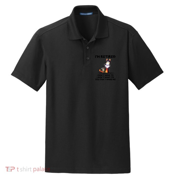 Im Retired I Dont Have To I Dont Want To Horse Dry Zone Grid Polo