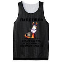 Im Retired I Dont Have To I Dont Want To Horse Mesh Reversible Basketball Jersey Tank