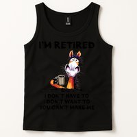 Im Retired I Dont Have To I Dont Want To Horse Tank Top