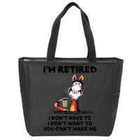 Im Retired I Dont Have To I Dont Want To Horse Zip Tote Bag