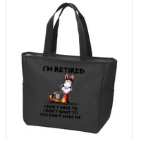 Im Retired I Dont Have To I Dont Want To Horse Zip Tote Bag