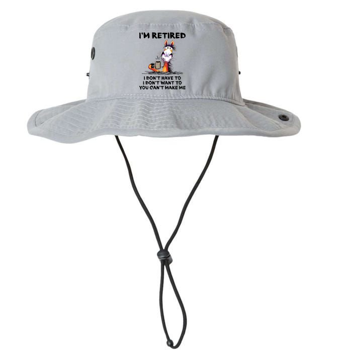 Im Retired I Dont Have To I Dont Want To Horse Bucket Hat