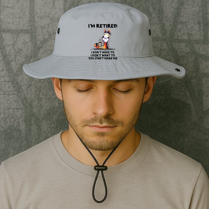Im Retired I Dont Have To I Dont Want To Horse Bucket Hat