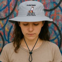 Im Retired I Dont Have To I Dont Want To Horse Bucket Hat