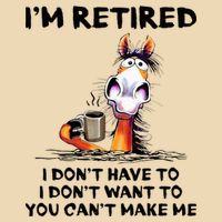 IM Retired I DonT Have To I DonT Want To Horse Drawstring Bag