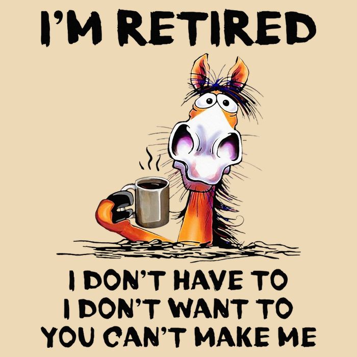 IM Retired I DonT Have To I DonT Want To Horse Bag