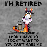 IM Retired I DonT Have To I DonT Want To Horse 7-Panel Snapback Hat