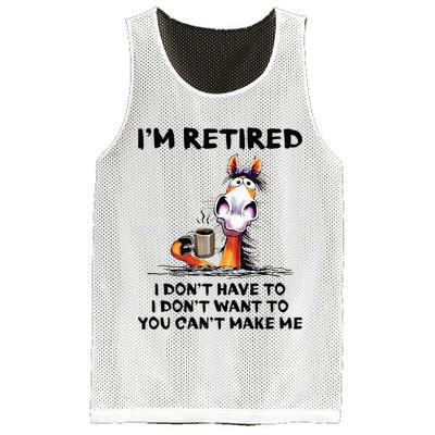 IM Retired I DonT Have To I DonT Want To Horse Mesh Reversible Basketball Jersey Tank