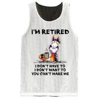 IM Retired I DonT Have To I DonT Want To Horse Mesh Reversible Basketball Jersey Tank