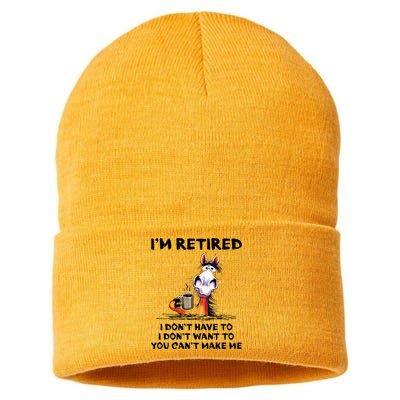 Im Retired I Dont Have To I Dont Want To Horse Sustainable Knit Beanie