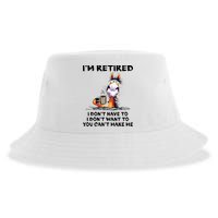 Im Retired I Dont Have To I Dont Want To Horse Sustainable Bucket Hat