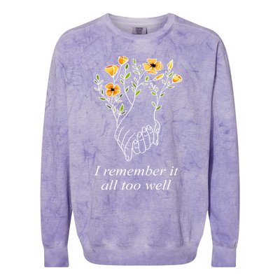 I Remember It All Too Well Sweater All Too Well Sweatshirt Colorblast Crewneck Sweatshirt